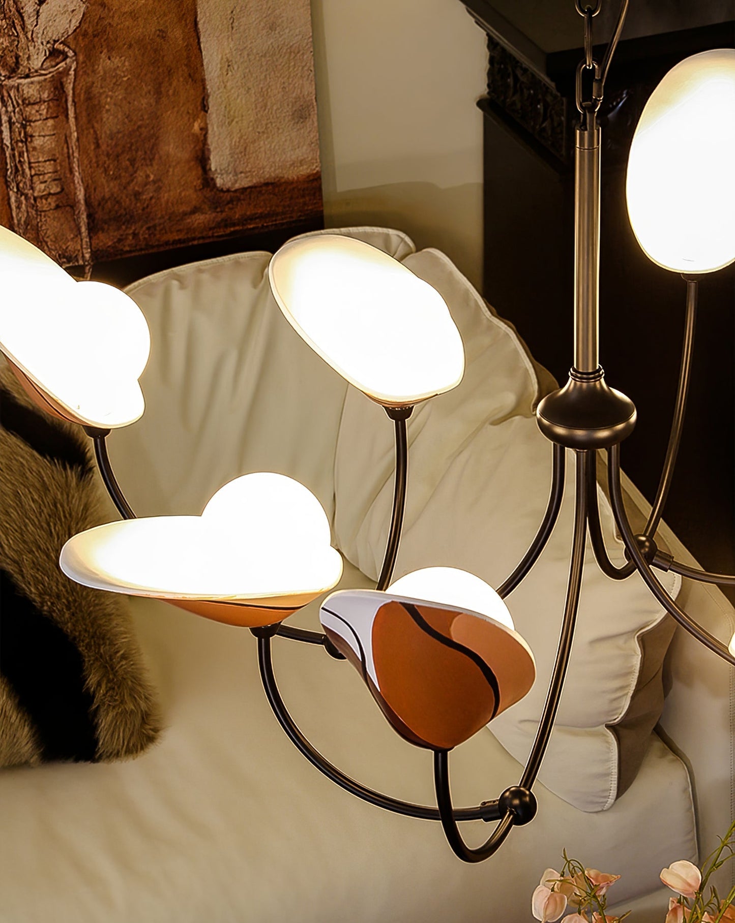 Florea Bloom Crystal Chandelier - Elegant Design & Adjustable Height