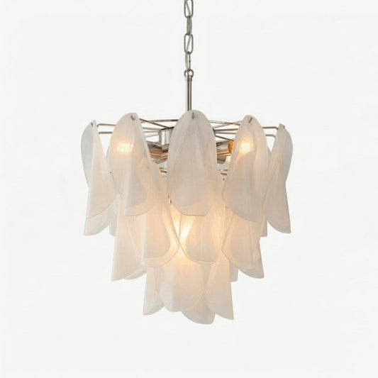 Elegant Fuchsia Chandelier - Adjustable Height, Energy-Efficient LED