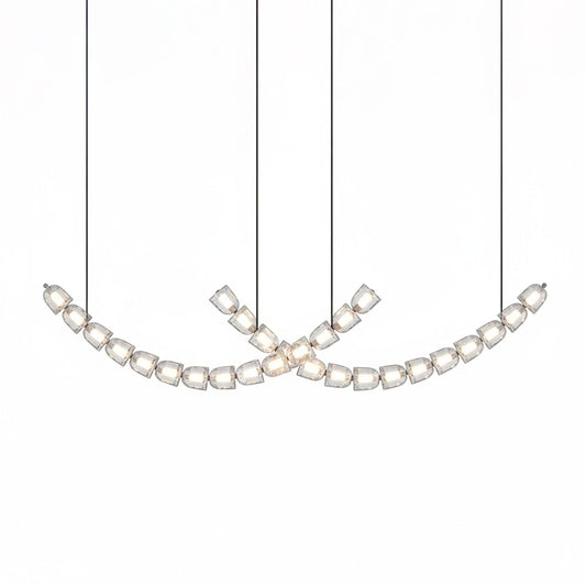 Gabriel Curved LED Chandelier | Custom Size, Dimmable, Elegant Design