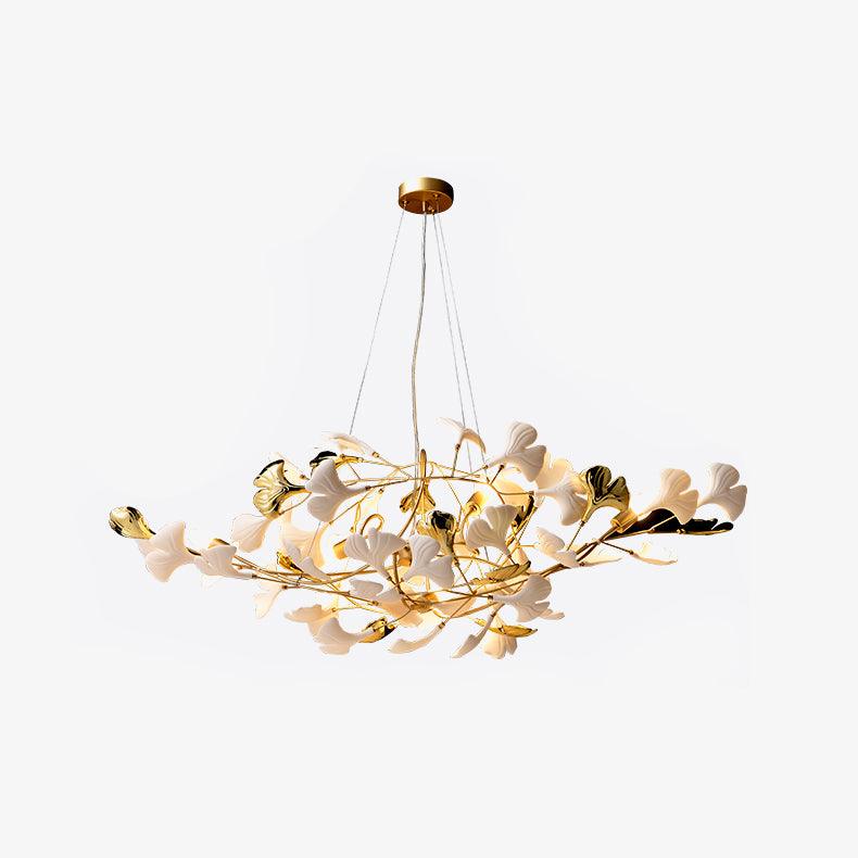 Gingko Cluster Chandelier - Modern Design, Adjustable Height, LED Ligh