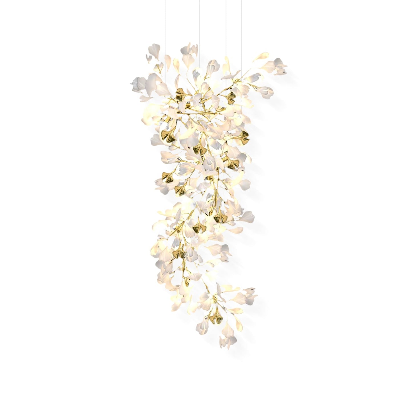 Gingko Drape Chandelier - Elegant Design with Adjustable Brightness