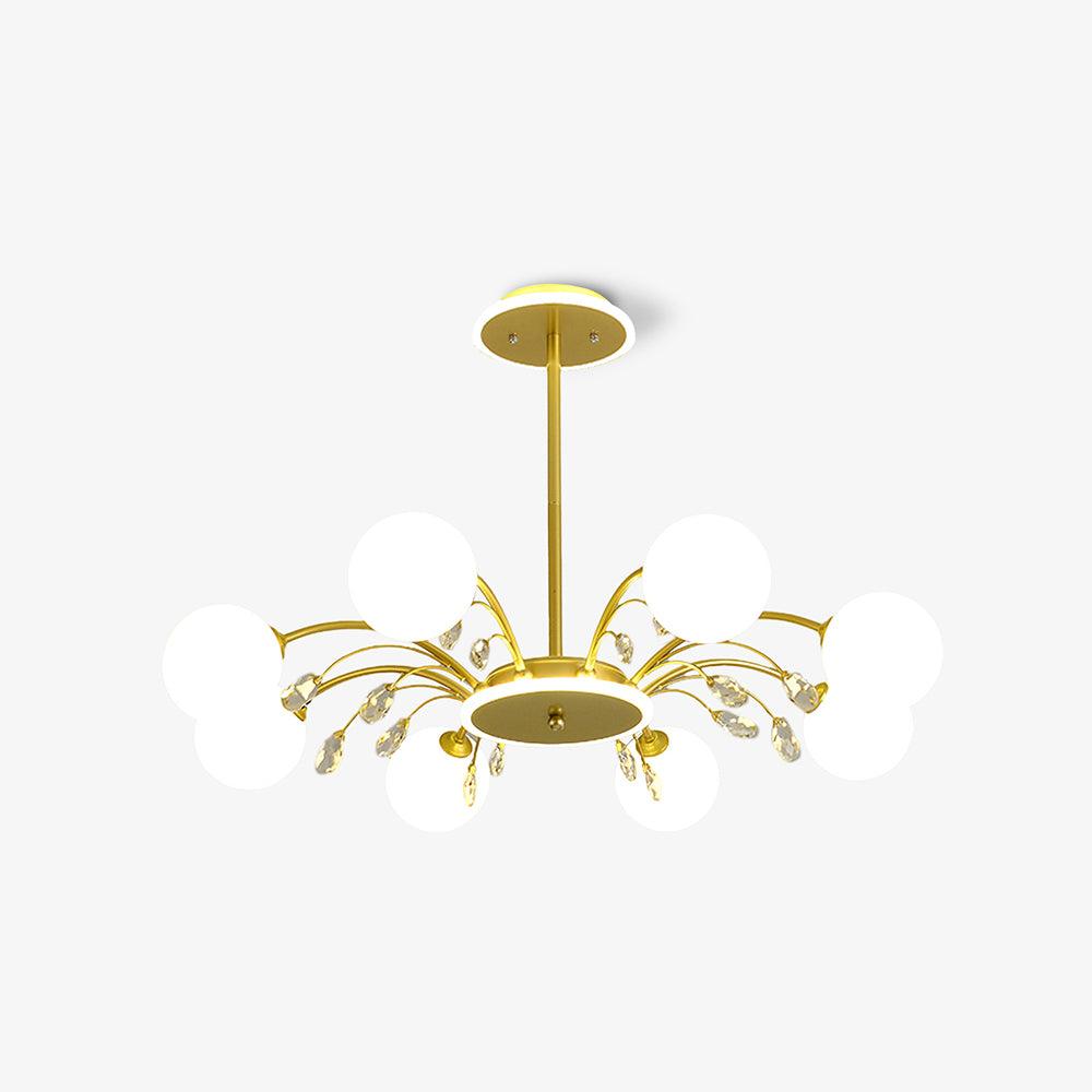 Elegant Glass Raindrop Chandelier - Dimmable, Energy-Efficient Design