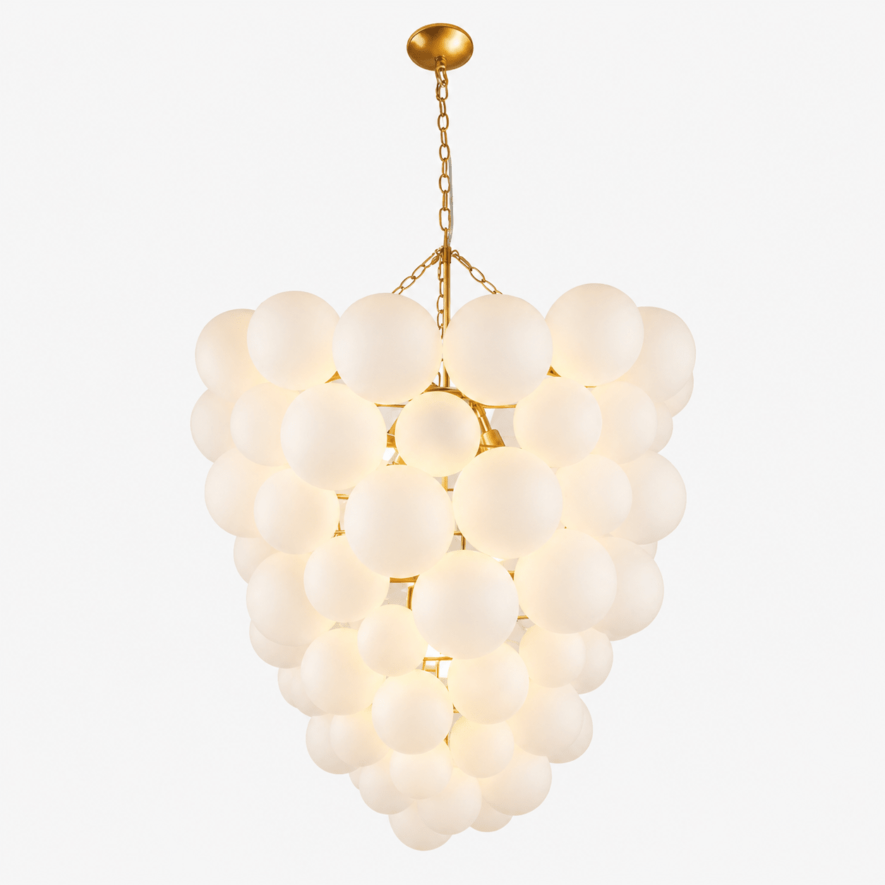 Elegant Glass Ball Bubble Chandelier - Adjustable Height & Modern Desi
