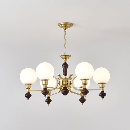 Elegant Globe Orb Chandelier - Adjustable Height, LED Compatible