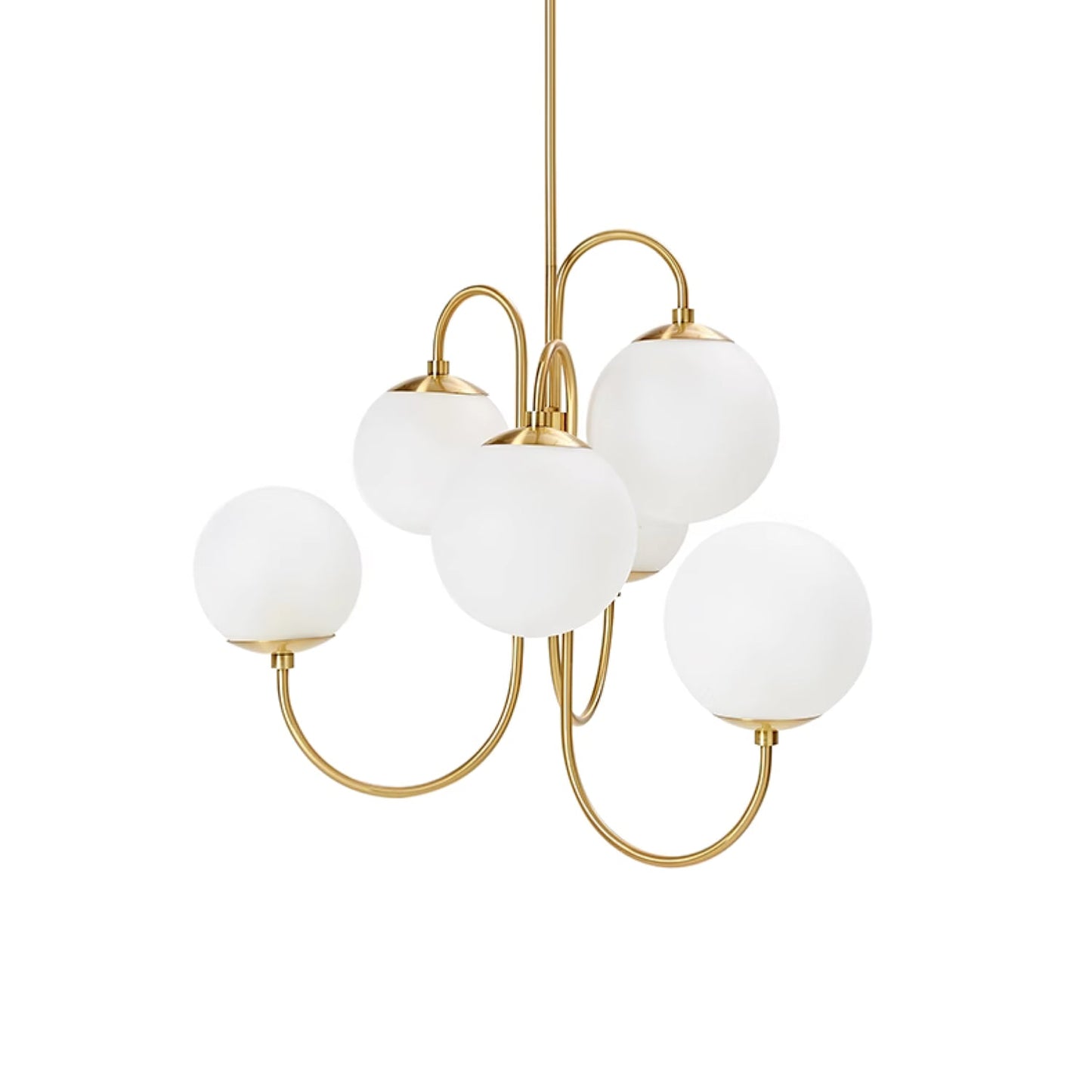 Elegant Gooseneck Chandelier with Adjustable Arms and LED Compatibilit
