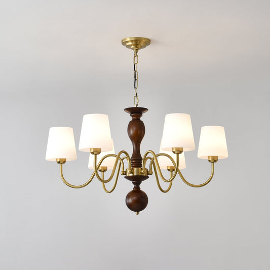 Grove Haven Chandelier - Elegant Design with Adjustable Height & LED B