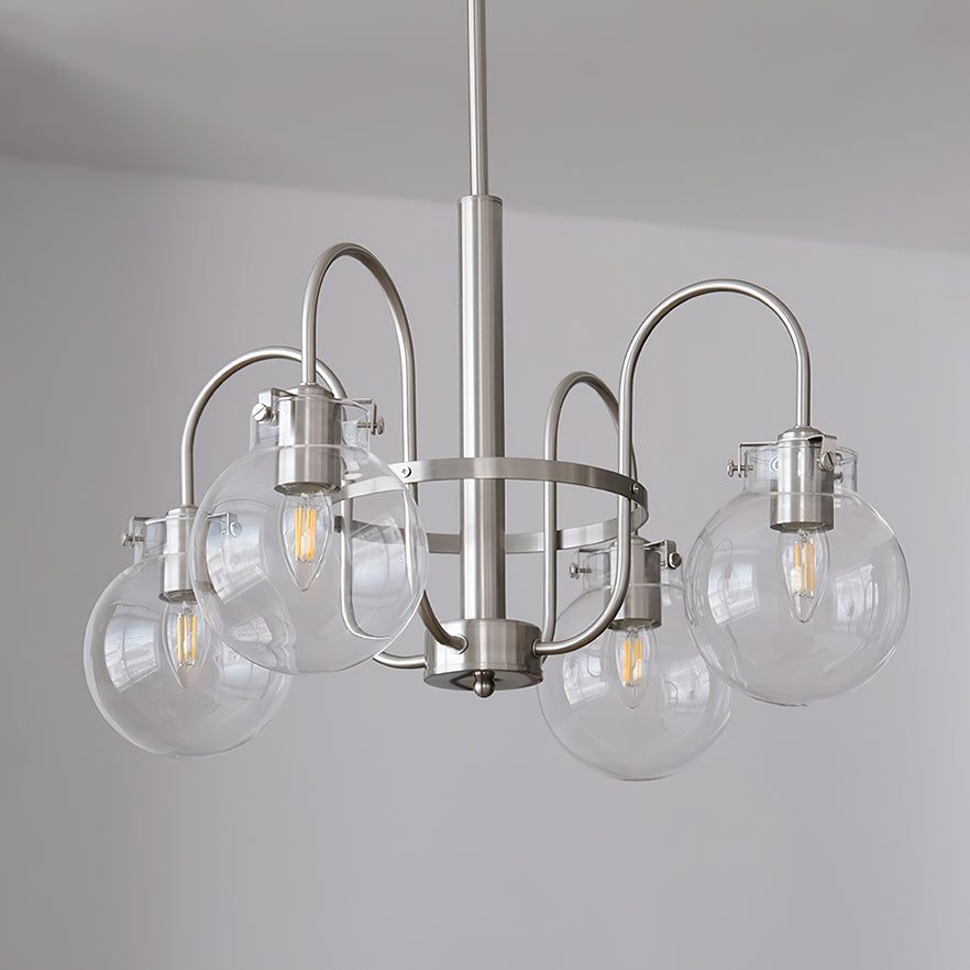 Elegant Hansford Chandelier with Adjustable Arms and Crystal Accents