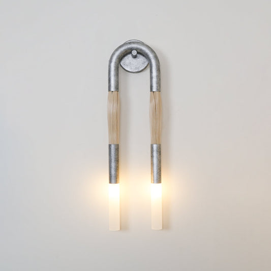 Elegant Horsehair Wall Lamp with Adjustable Light and Unique Design