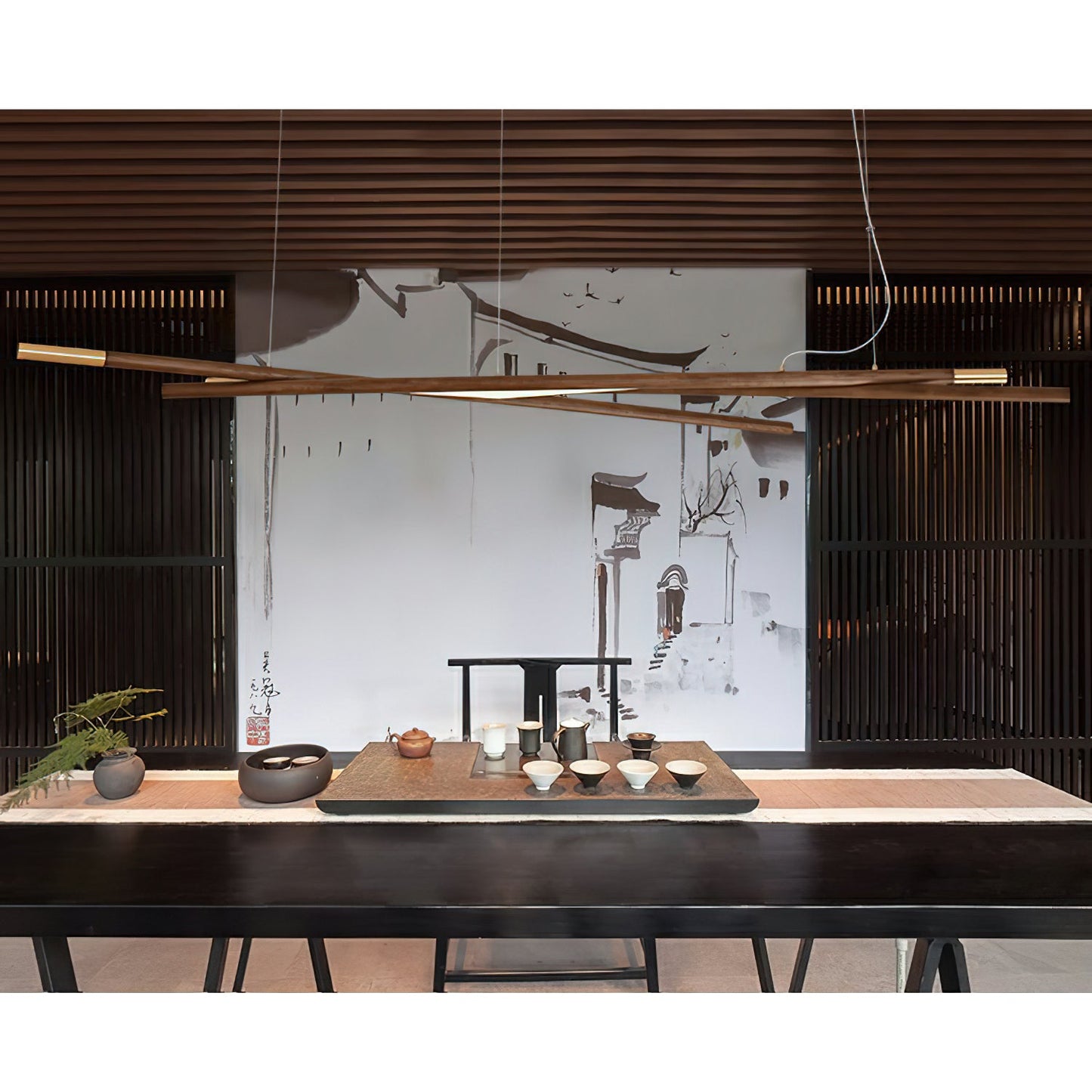 Intersect Chandelier - Modern Design with Adjustable Height & LED Ligh