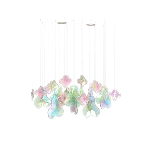 Iris Iridescent Blossom Chandelier - Elegant Design with Adjustable He