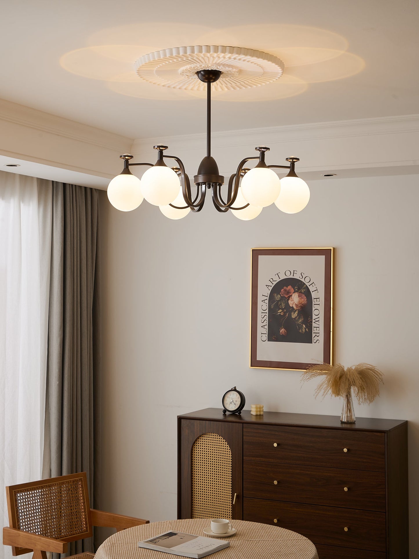 Isolde Chandelier - Elegant Lighting with Adjustable Brightness & Crys