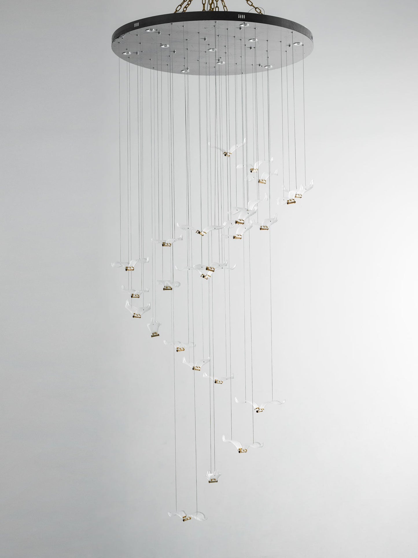 Elegant Large Seagull Chandelier - Adjustable Height, Energy-Efficient