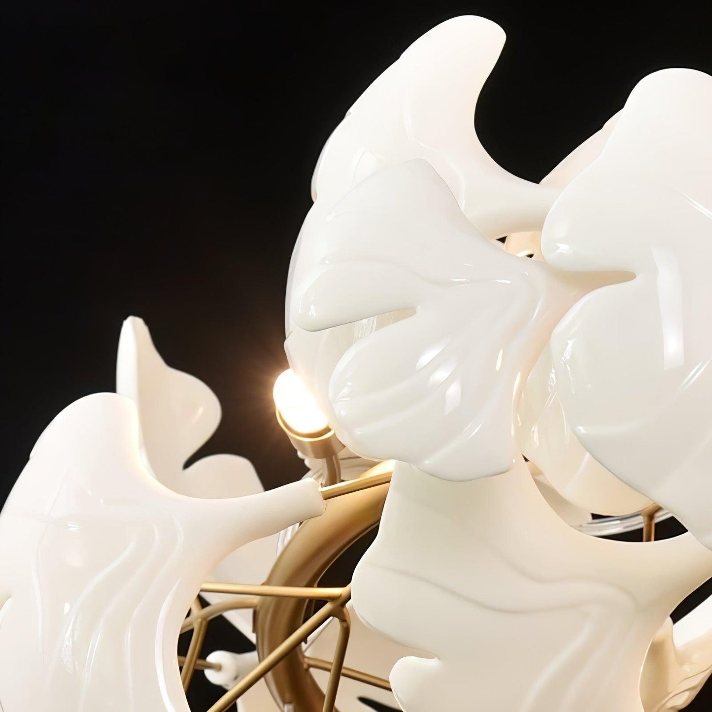 Gingko Bouquet Chandelier - Elegant Design with Adjustable Brightness