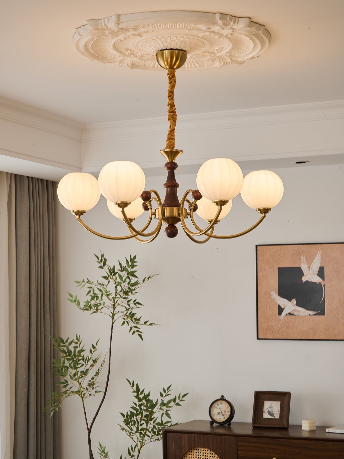 Livia Chandelier - Elegant Design with Dimmable LED Lighting