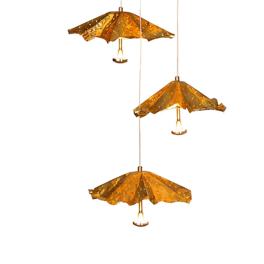 Elegant Livra Leaf Chandelier - Adjustable Height, LED Compatible