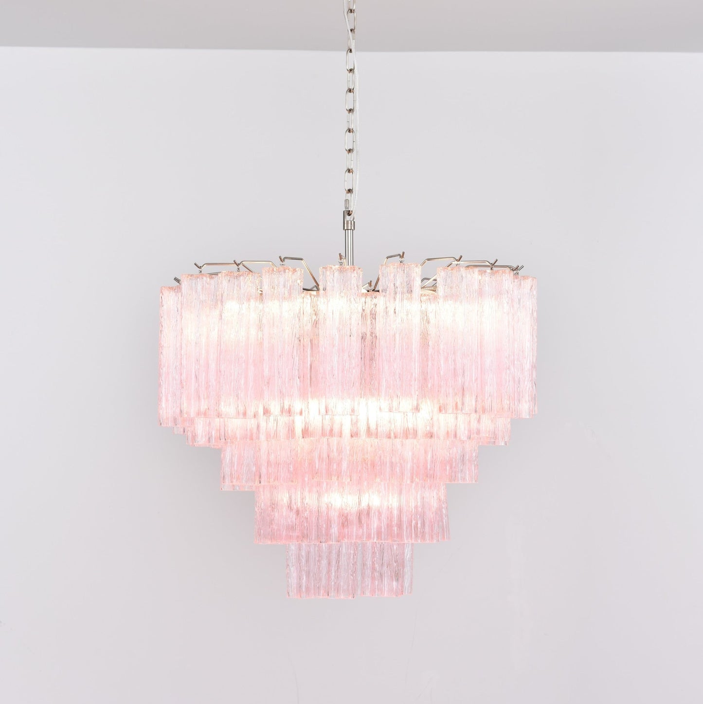 Lucente Rosa Crystal Chandelier - Elegant Design, Adjustable Height
