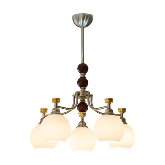 Lucienne Orb Chandelier - Elegant Design with Adjustable Height & Dimm