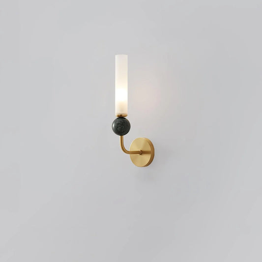 Elegant Marble Vertical Wall Lamp with Adjustable Brightness & Energy