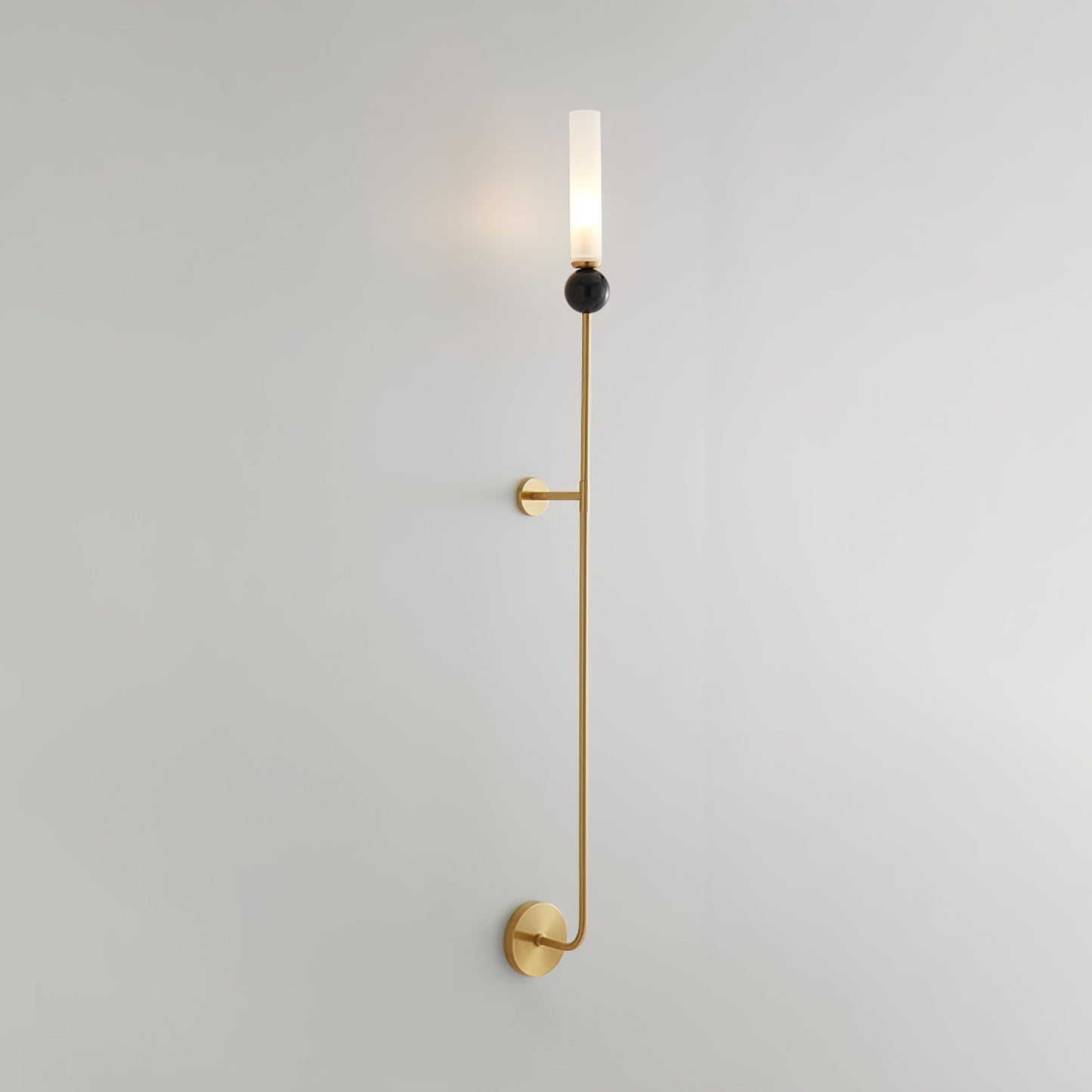 Elegant Marble Vertical Wall Lamp with Adjustable Brightness & Energy
