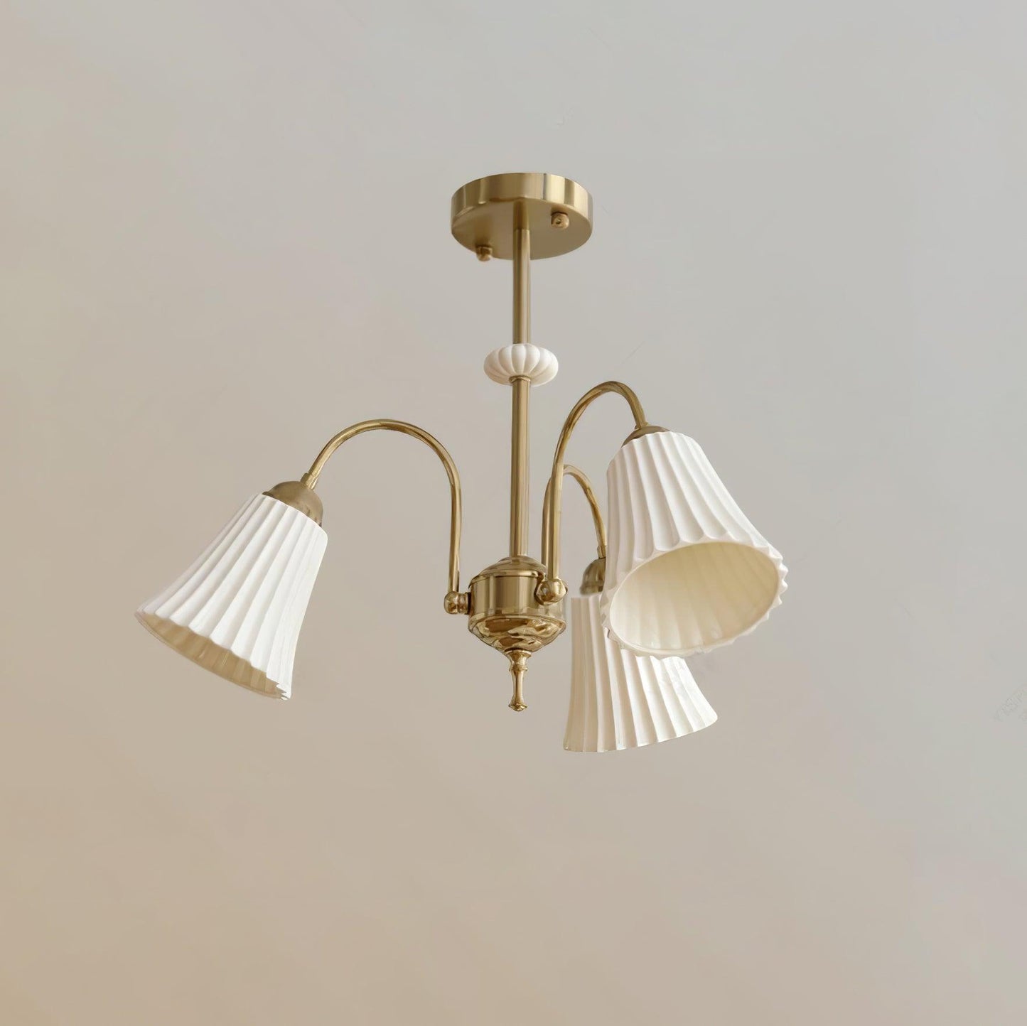 Medieval Ceramic Trumpet Chandelier - Elegant Design with Adjustable H