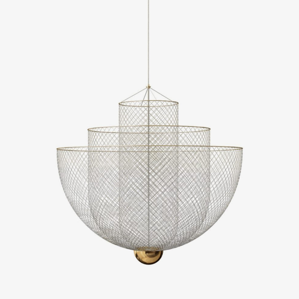 Meshmatics Modern Hanging Lamp with Adjustable Height & LED Bulbs