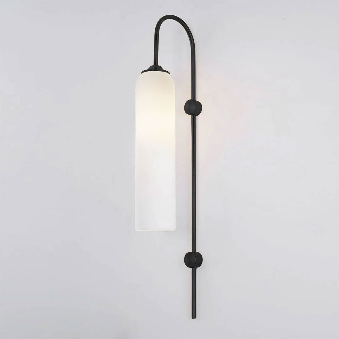 Sleek Modern Glass Wall Lamp with Adjustable Brightness & Energy Effic