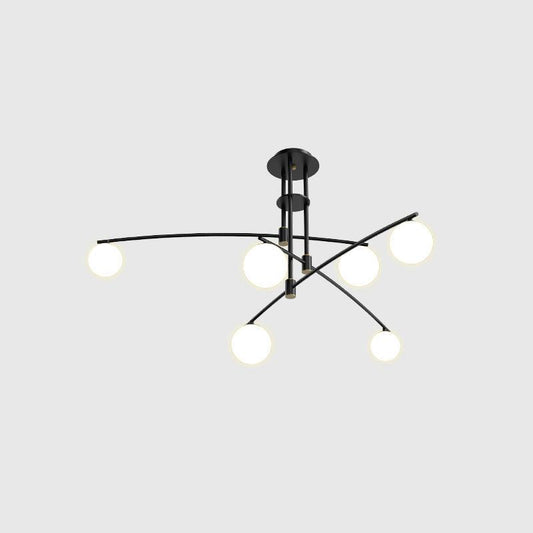 Elegant Long Arm Chandelier with Adjustable Arms and Dimmable Lighting