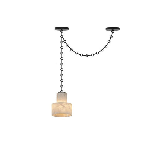 Multi-Tier Chain Drum Pendant Lamp - Adjustable Height, Modern Design