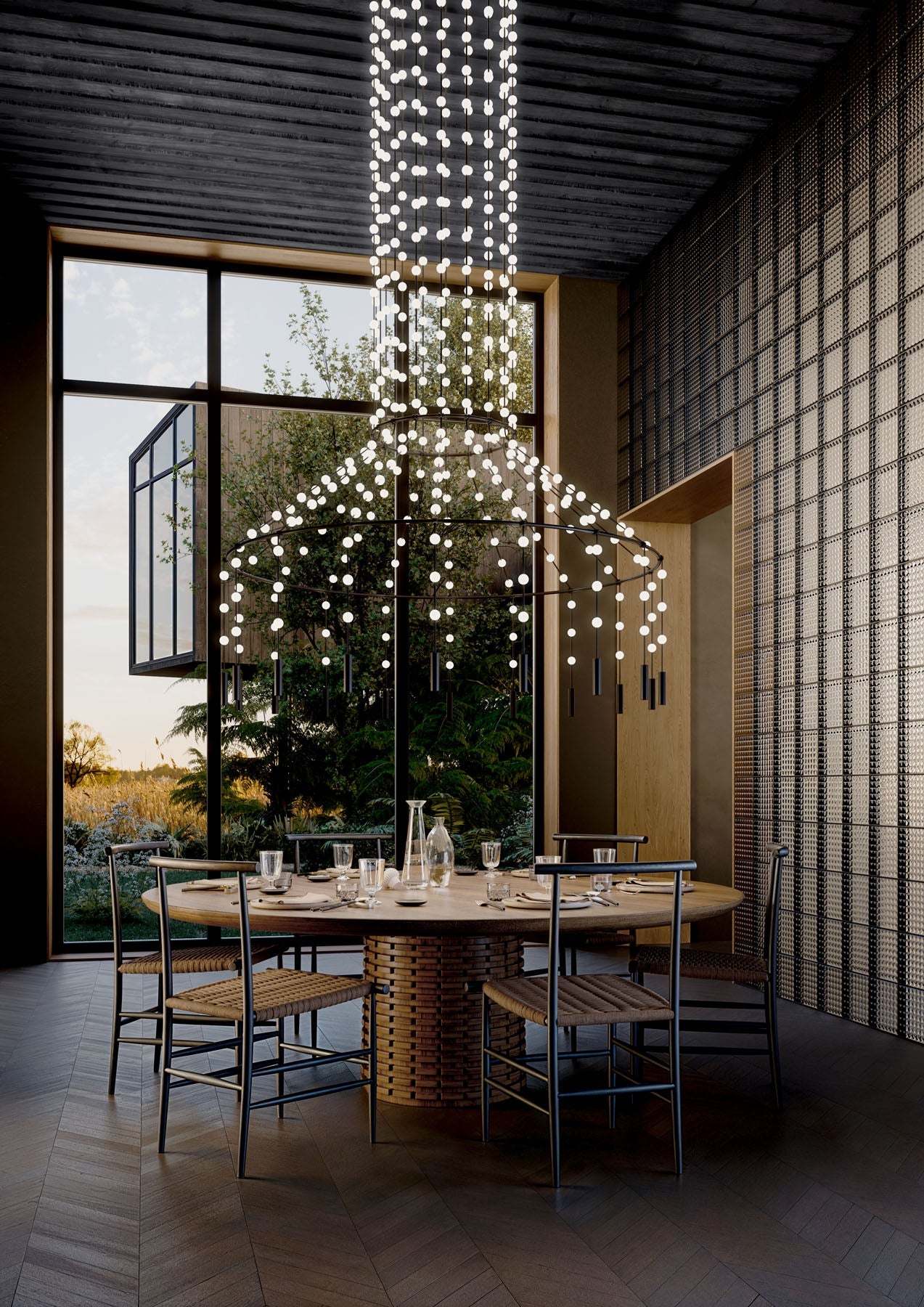 Multidot Chandelier - Modern Design with Adjustable Brightness and Ene