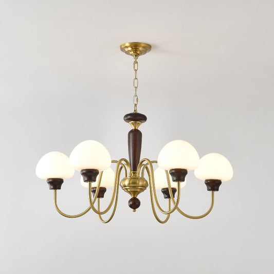Mushroom Cap Chandelier - Elegant Design with Adjustable Height & LED