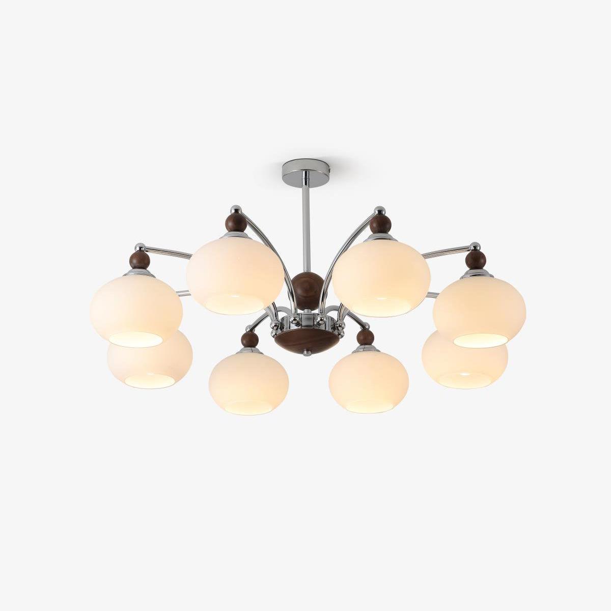 Noir Larenta Modern Chandelier with Adjustable Height & Elegant Design