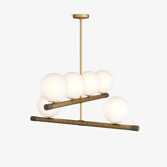 Nova Linear Chandelier - Modern Design, Adjustable Height, LED Compati