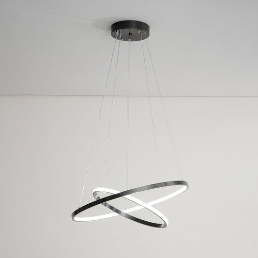 Orrery Rings Chandelier - Adjustable Height, Modern LED Lighting