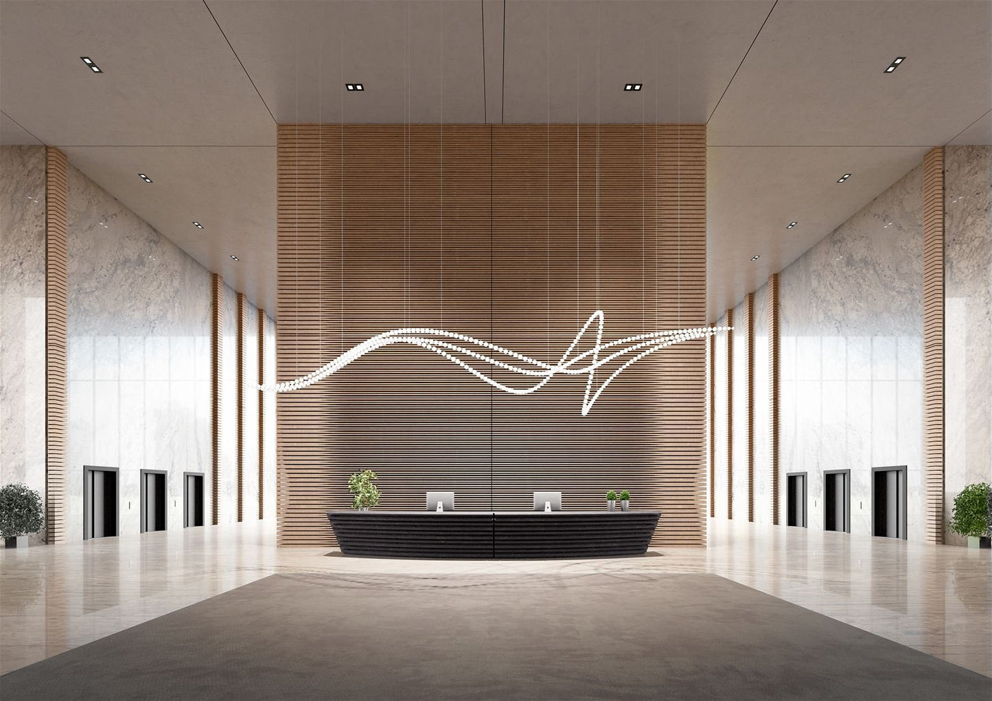 Customizable Pearl Drop Chandelier with Adjustable Height & LED Lights