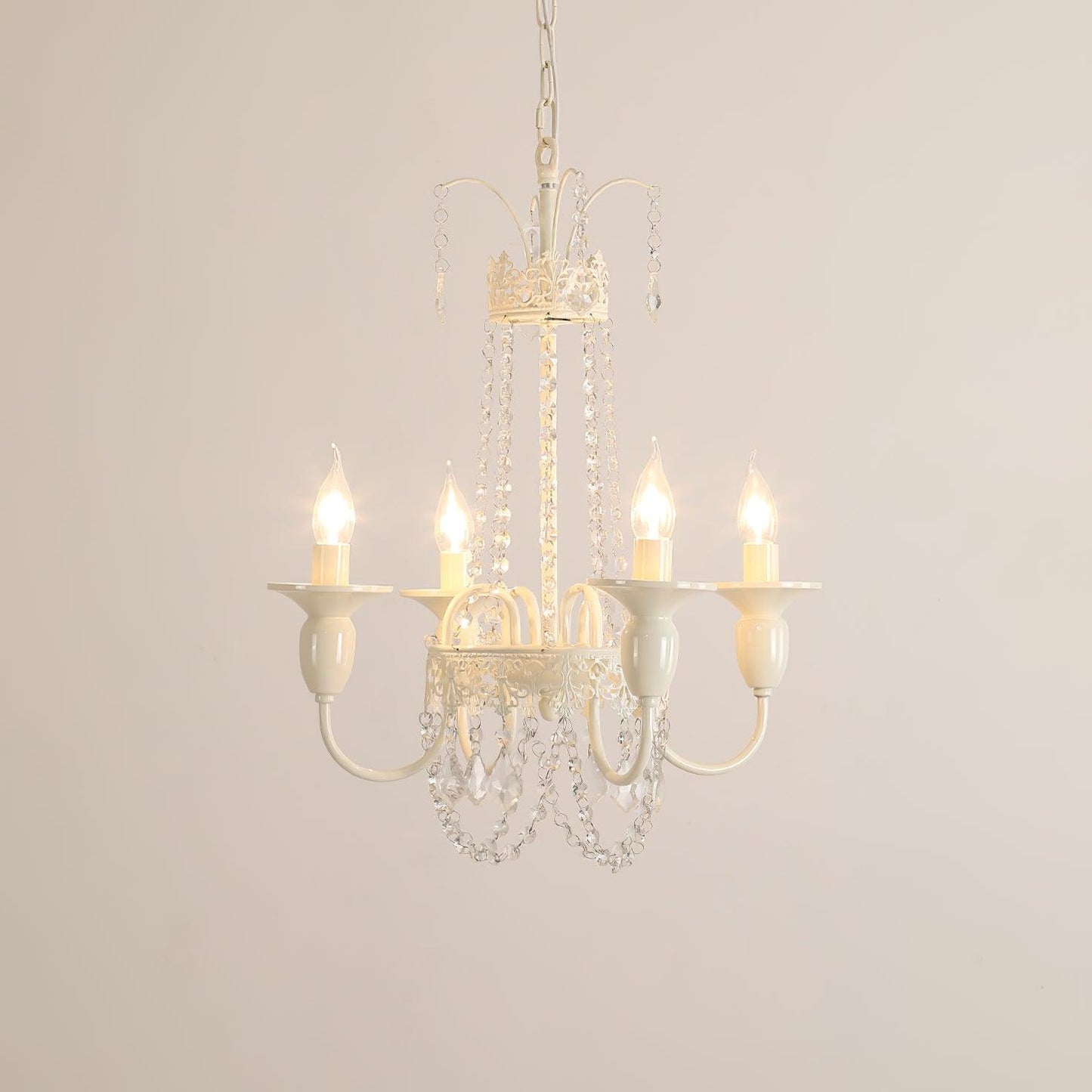 Elegant Pavia Chandelier - 5 Light Design with Adjustable Height & Cry