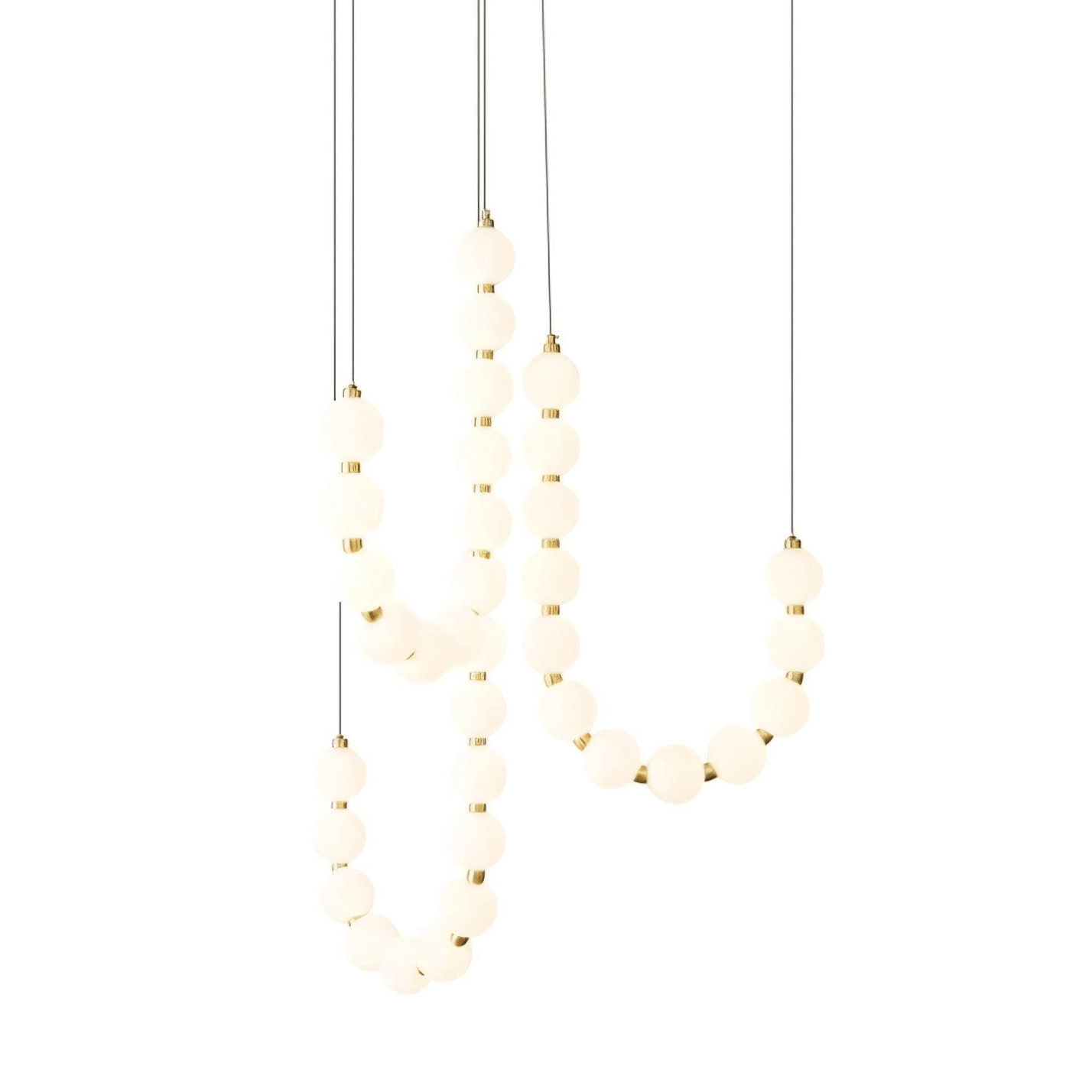 Elegant Acrylic Pearl Chandelier Necklace - Lightweight & Versatile