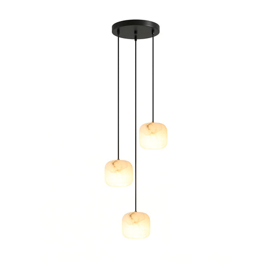 Alabaster Cluster Chandelier - Elegant Design, Adjustable Brightness