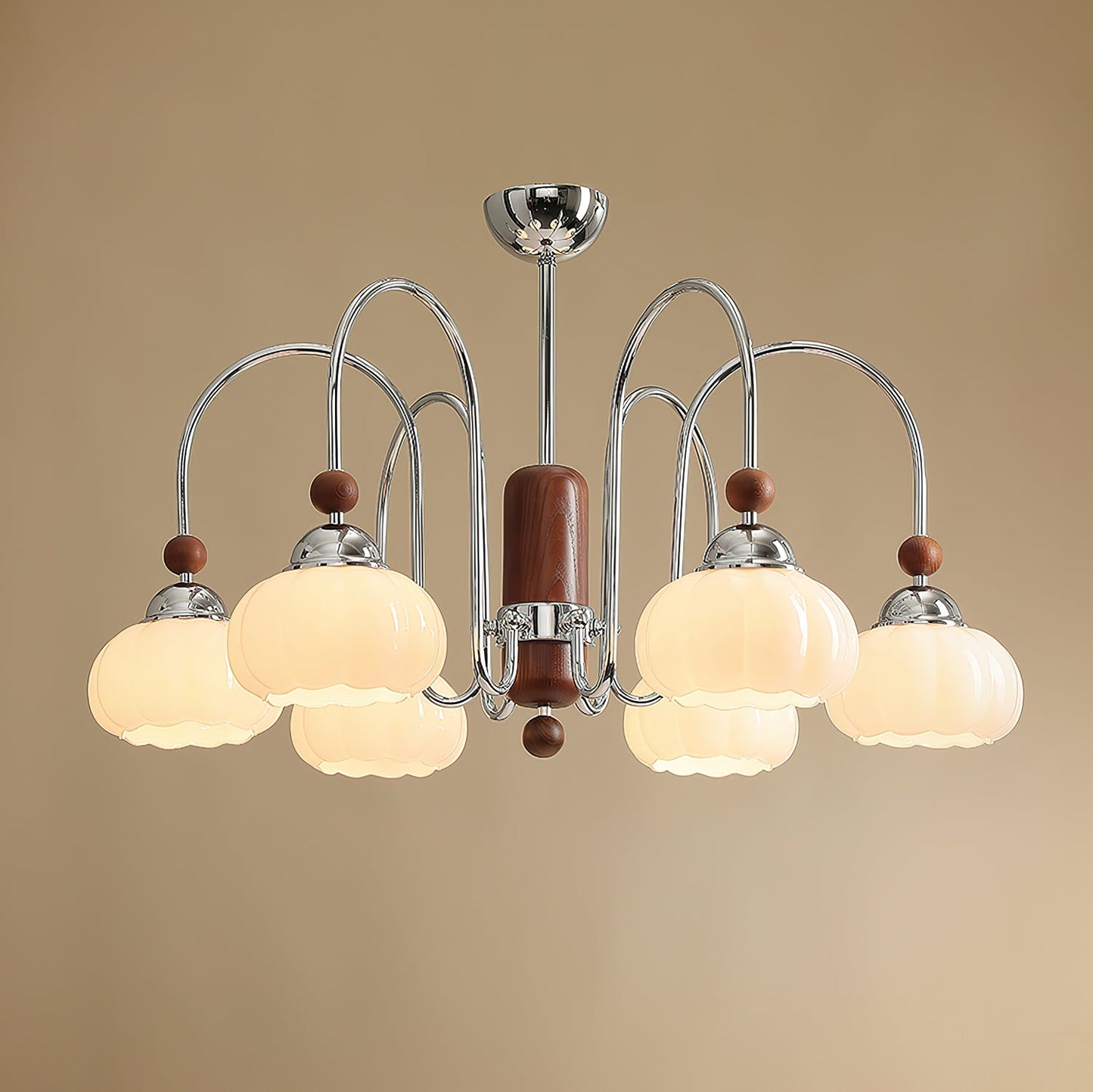 Elegant Pomona Chandelier - Crystal Accents & Adjustable Height