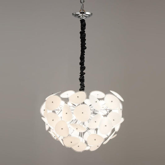 Elegant Poppy Glass Chandelier - Stunning Crystal Accents, Adjustable