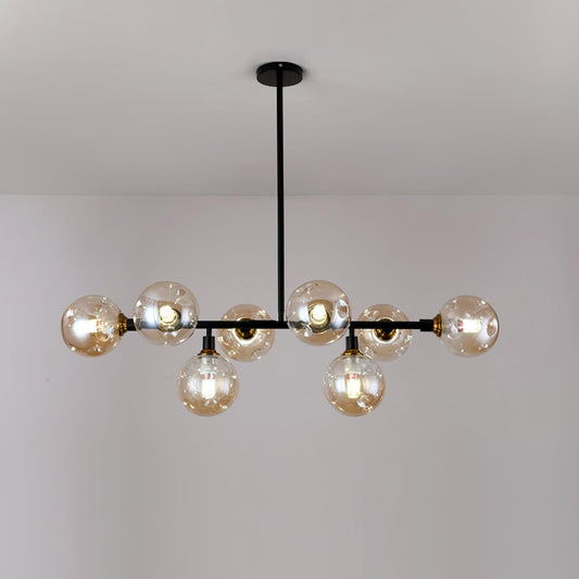 Primas Elegant Glass Chandelier with Adjustable Height & LED Compatibi
