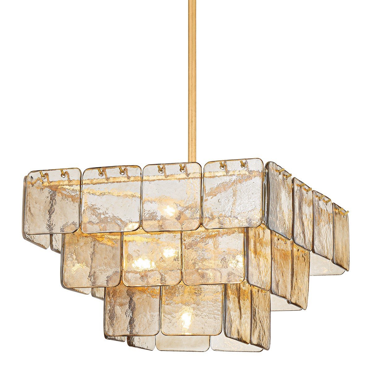 Elegant Regal Chandelier - Crystal Accents, Adjustable Height