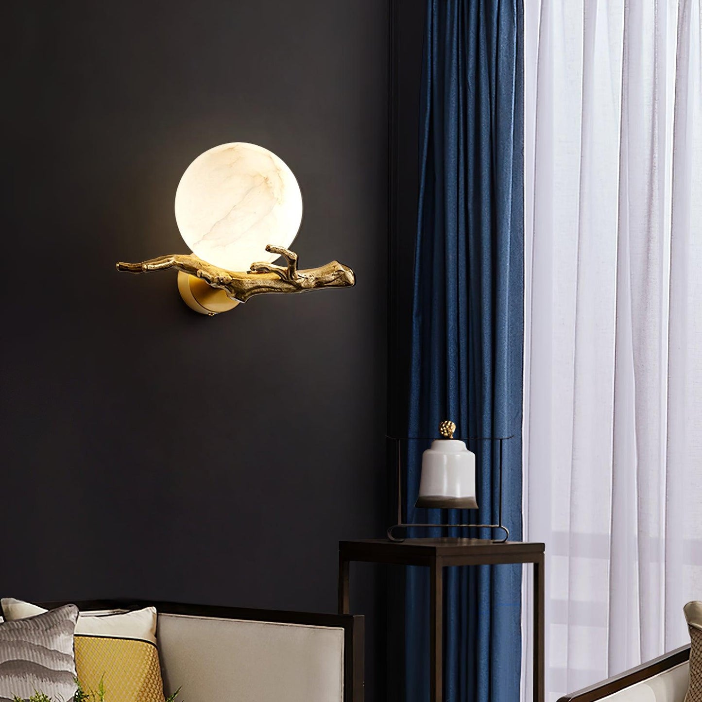 Retro Twigs Wall Lamp - Adjustable Light Direction, Energy Efficient D