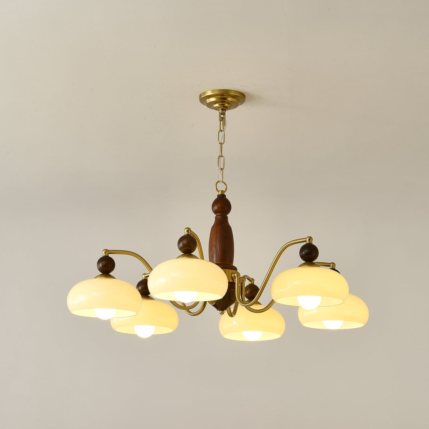 Revival Crown Chandelier - Elegant Design with Adjustable Height & LED