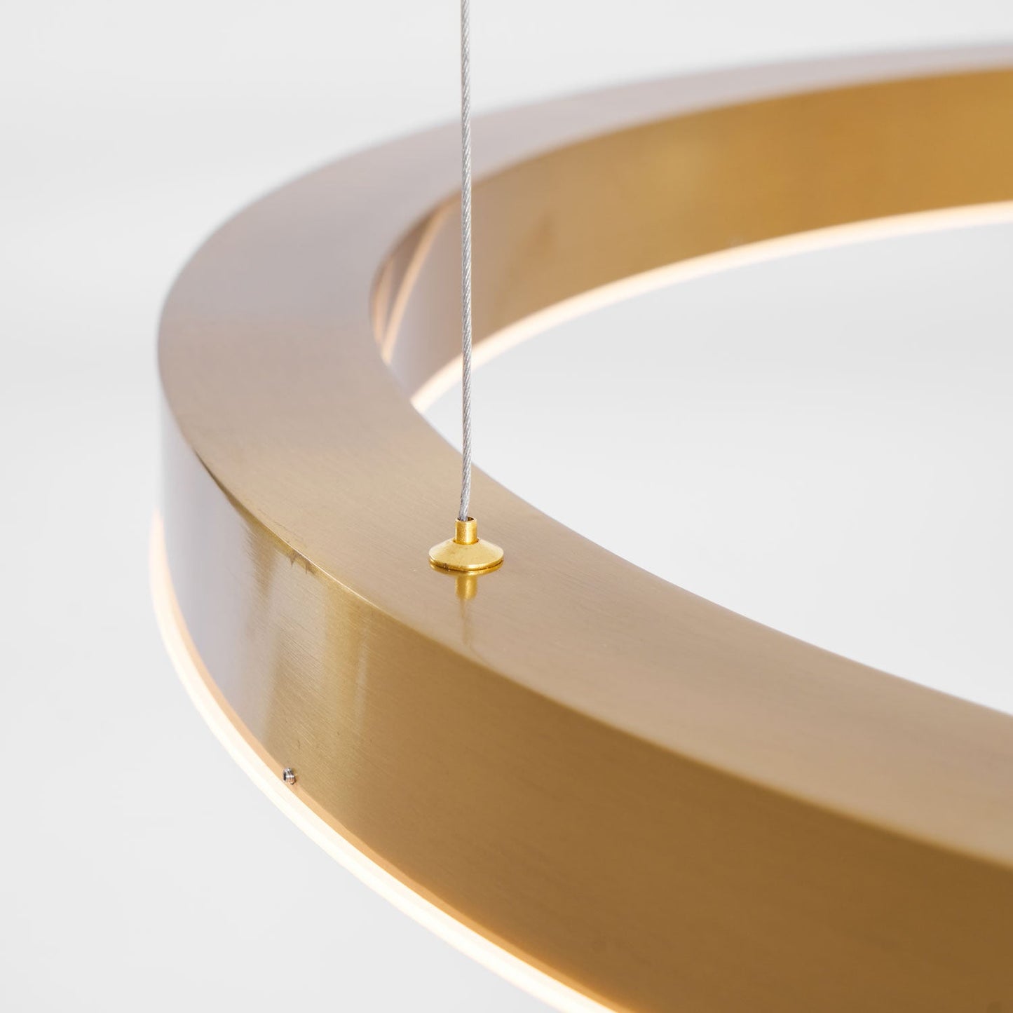 Modern Ring LED Pendant Light - Dimmable, Adjustable Height