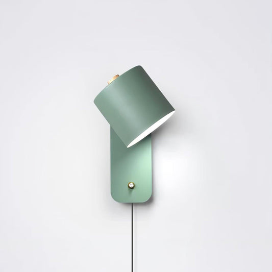 Rotatable Cylinder Plug-in Wall Lamp with Adjustable Brightness & Mode