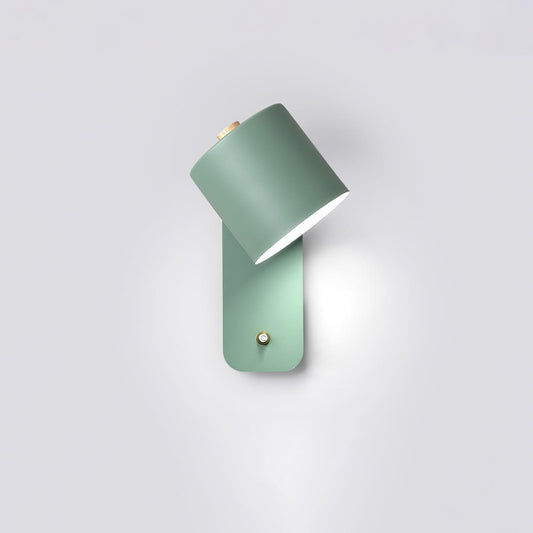 Rotatable Cylinder Wall Lamp with Adjustable Brightness and Modern Des