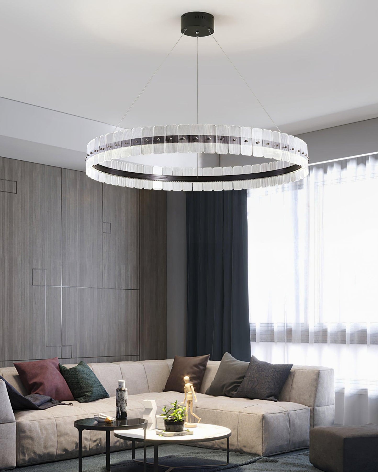 Saturno Modern LED Chandelier - Dimmable, Energy Efficient Lighting