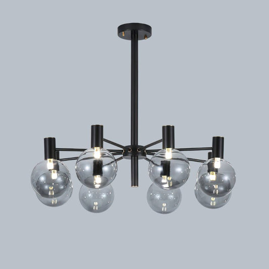 Selva Black Chandelier - Elegant Design with Adjustable Brightness