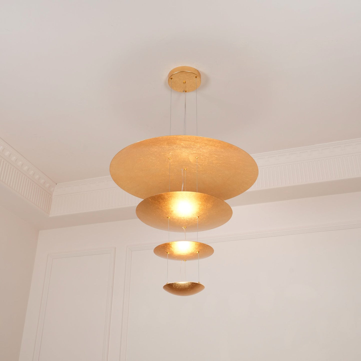 Industrial Machine Chandelier - Adjustable Height, Energy-Efficient LE