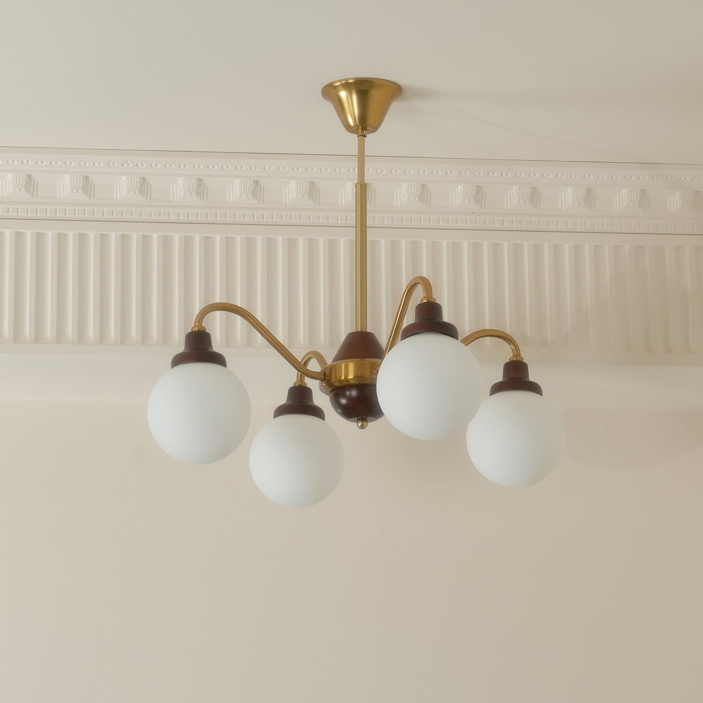 Solid Wood Magic Bean Chandelier - Adjustable Height, Eco-Friendly Des